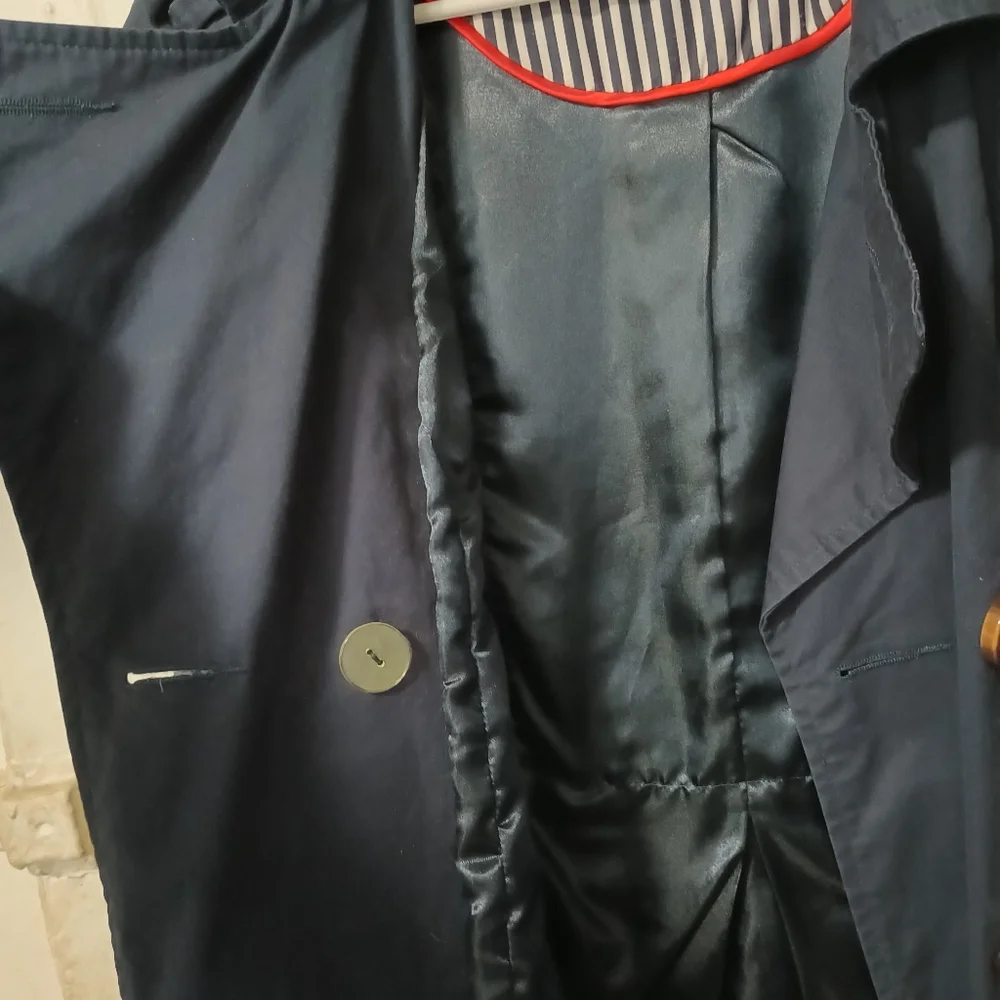 🌟Atmosphere Navy Blue Trench Coat Size S🌟 - Picture 7 of 16